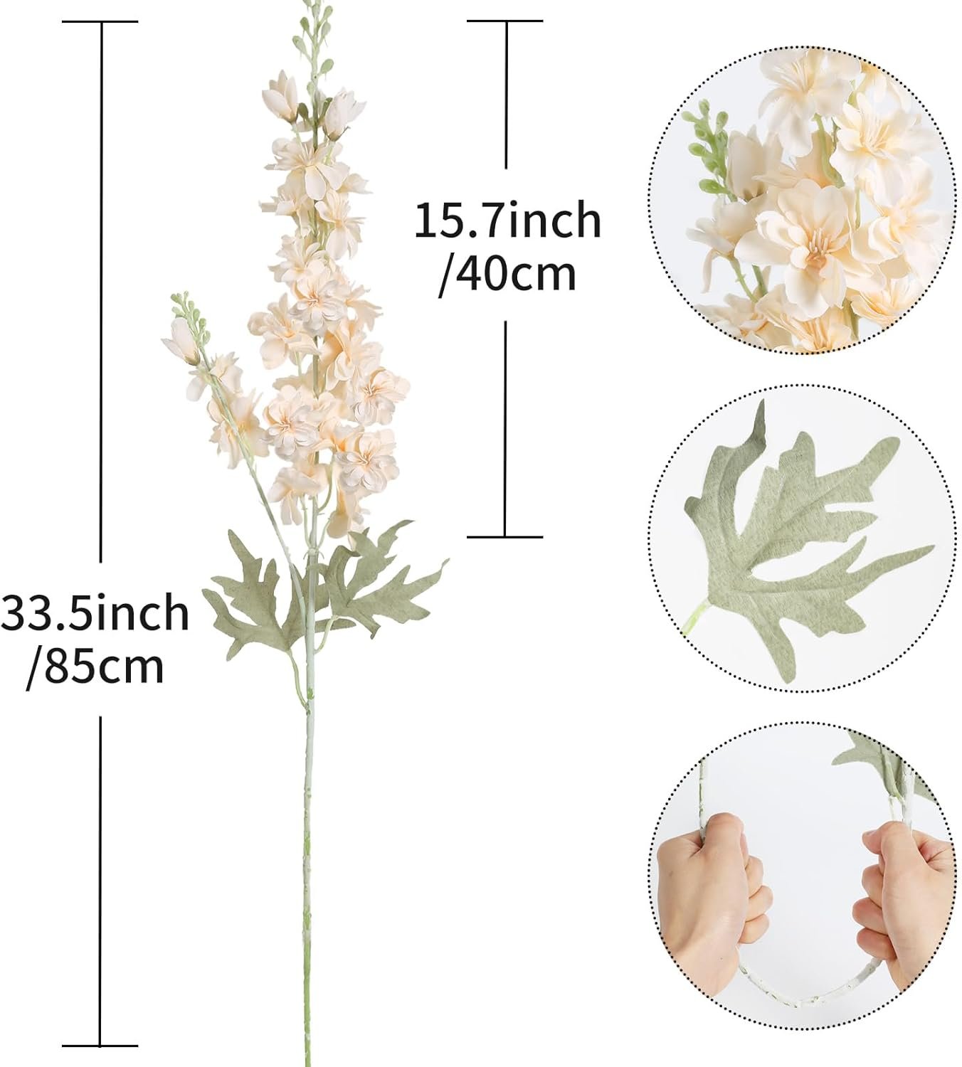Delphinium Artificial Flowers for Home, Wedding, Centerpiece Table Decoration -1 PCS (50%OFF) - Image 4