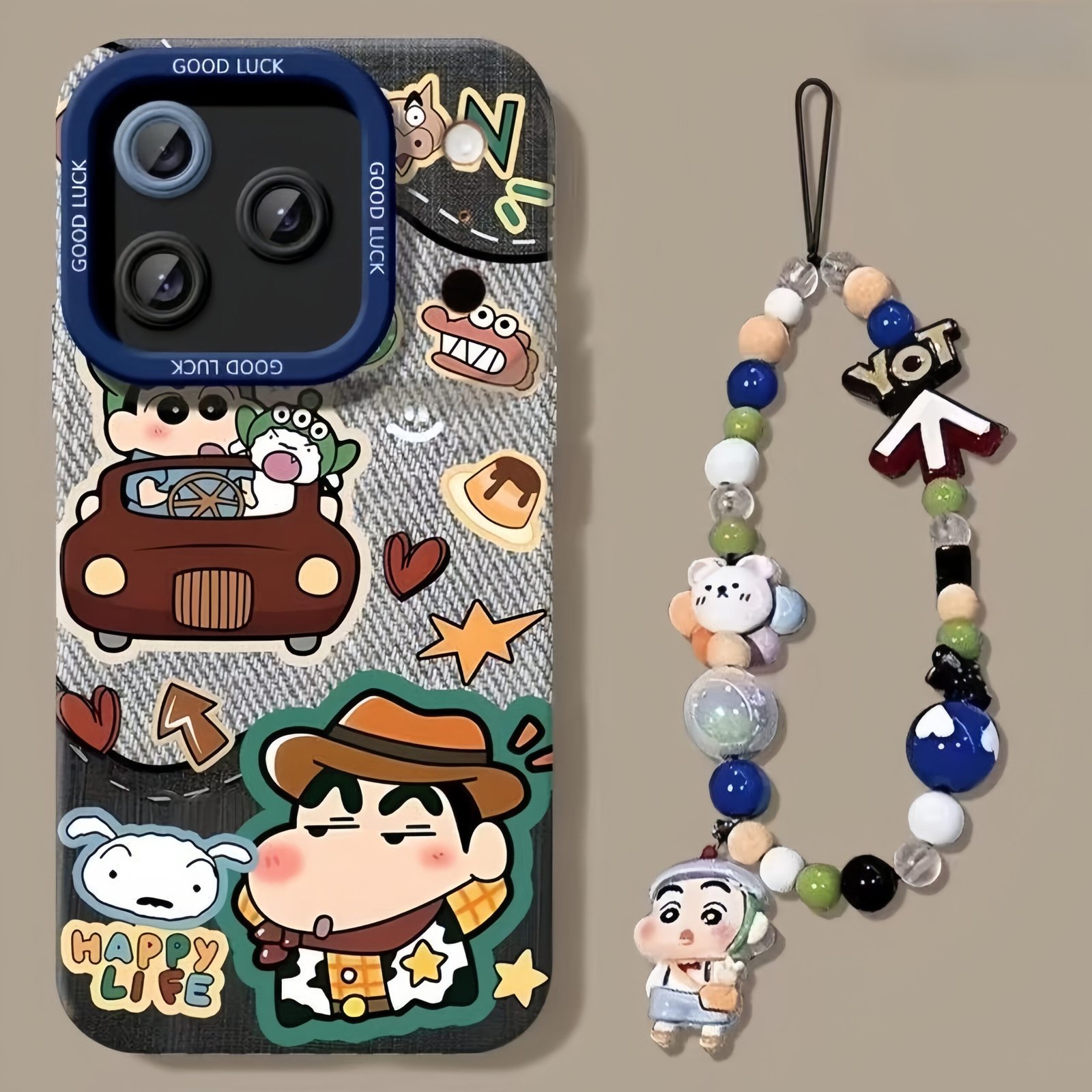 Crayon Shin-chan Liquid Silicone Phone Case with Free Lanyard - Image 2