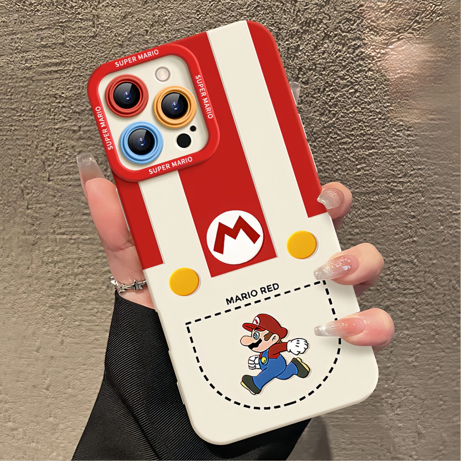 Super Mario Liquid Silicone Phone Case with Free Lanyard - Image 3
